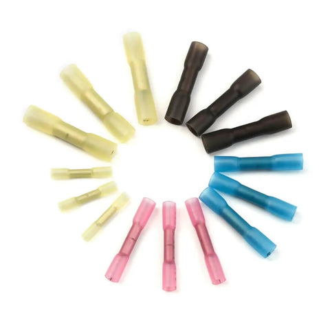 Top Notch 200pc Heat Shrink Butt Splice Connector Kit With Solder Sleeve Crimp Terminals For Auto And Home Repairs In 5 Sizes To Match Awg 22 Through 10 Wiring Needs Perfectly, assorted color connectors