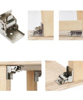 Adjustable Folding Table Hinges With 0 To 90 Degree Locking For Flexible Positioning, Zinc Alloy Support Brackets Installed