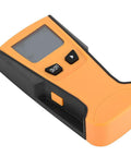 3 in 1 Stud Finder Wall Scanner with Live Wire Detector and Metal Finder for Wood Metal AC Voltage Detection front view, black and orange design.