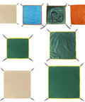 Various colors of portable outdoor survival head cover for camping shelter sunproof and rainproof awning tarp canopy tent roof shade.