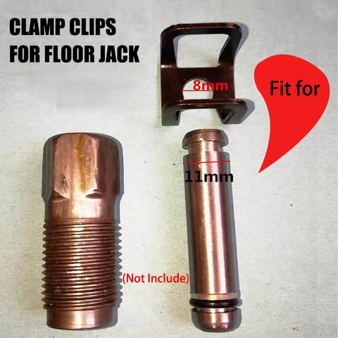 Six Piece Floor Jack Spare Parts Kit For 2 Ton And 3 Ton Horizontal Car Floor Jacks Hoop Claw Clamp Clips Stainless Steel Replacement Easy Install Durable Universal Fit Pro Grade showing 8mm and 11mm components