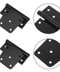Heavy Duty Gate Hinges 3.5 Inch Black Offset Weld On Spring Hinges For Barn Doors And Farm Gates, black steel material