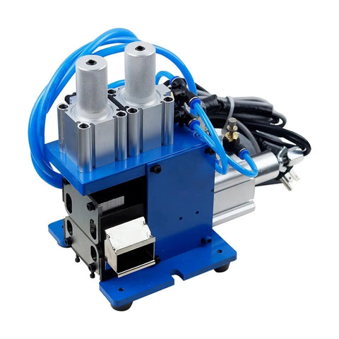 Pro 3F Pneumatic Automatic Wire Stripping Machine For Rapid Cable Peeling Cutting And Twisting with dual action efficiency.