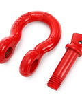 Heavy Duty Three Quarter Inch D Ring Shackles Three Pack For Tow Strap Winch And Vehicle Recovery With Red Powder Coat Built Tough