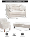 Clear Patio Furniture Covers 4 Piece Set Waterproof Heavy Duty Outdoor Sofa Armchair Love Seat And Table Covers For All Weather Protection Fits 32 x 30 x 30, 52 x 30 x 30, And 36 x 21 x 13 Inch shown covering sofa, chair, table