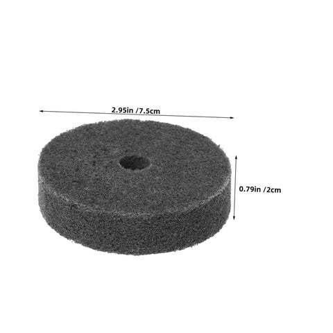 Top Notch 6 Pack Nylon Polishing Wheels With 10mm Hole And 75mm Size For Heavy Duty Metal Surface Finishing Plus Marble Stone Grinding On Bench Grinders To Get That Sweet Sparkle And Smooth Finish Fast, 75mm polishing wheel with 10mm hole.