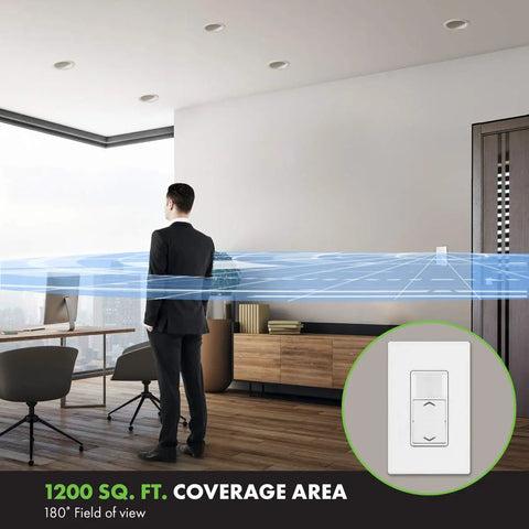 Motion Sensor Switch With 0-10V Dimming For Low Voltage Lighting, PIR Occupancy Sensor Controls 800W Ballast Or LED Driver in office