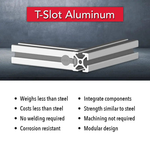 1 Inch By 1 Inch T Slot Aluminum Extrusion 10 Series Do It Yourself Modular Linear Rail Bar 80 20 Heavy Duty Smooth Clear Anodized Finish 36 Inch Long For CNC Projects Robotic Frames And DIY Builds cross section