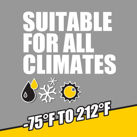 WeatherMaster Metal Roof Sealant Silver Premium Polymer Caulk suitable for all climates, temperature range of -75°F to 212°F
