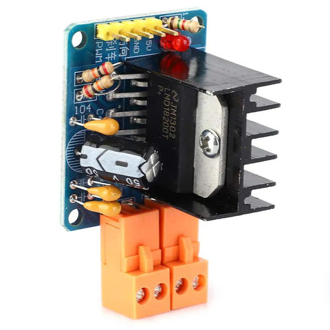 Motion Control Module With Adjustable PWM Speed Regulation, H Bridge DC Motor Driver 3A 75W With Power Indicator For Precise Spin And Direction, DIY Friendly Plug And Play Speed Tuning Of DC Motors, compact PCB with heatsink