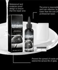 All-In-One Windshield Crack Repair Kit Upgrade 2026 Glass Repair Liquid with DIY tool set for chips and cracks.