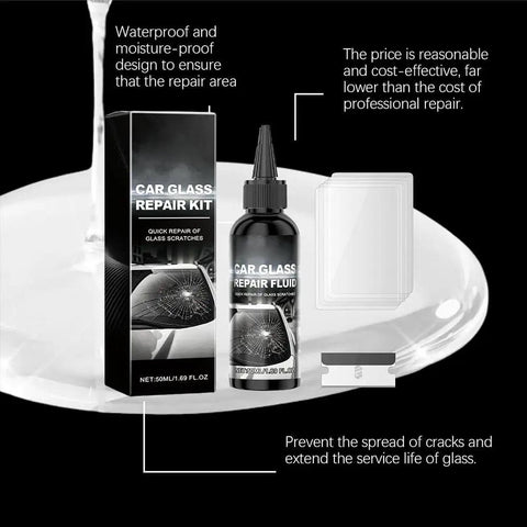 Windshield Crack Repair Kit With 2026 Upgrade Glass Repair Liquid For Chips And Cracks Do It Yourself Quick Fix That Deeply Penetrates