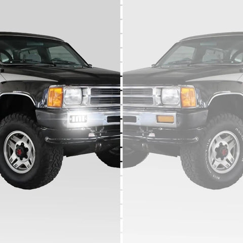 Toyota Front Bumper LED Side Marker DRL Amber Sequential Turn Signal Fog Light Kit For 1984 1988 4Runner And Pickup installation