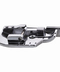 1/4 inch snap-on presser foot with guide for low-shank sewing machines, chrome metal, for patchwork and quilting