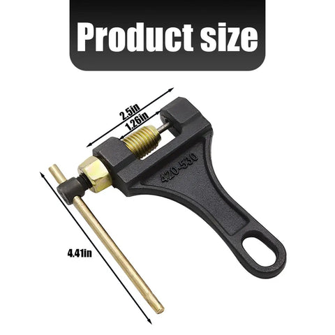 Heavy Duty Motorcycle Chain Breaker Tool For 420 428 520 525 528 530 Chains Universal Chain Link Remover with dimensions