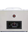 Pro Grade Countertop Vacuum Packing Machine With 22 Inches Sealing Bar, Sensor Controlled Pump, Bluetooth Sync, Lcd Display, Stainless Chamber, Programmable Presets For A Heavy Duty Kitchen Game Changer, stainless steel front with LCD controls.