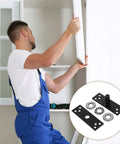 Hidden Door Hinge 360 Degree Rotation Stainless Steel Swivel Joint Heavy Duty Invisible Pivot Hinge For Wood Cabinets And Secret Bookcase Doors Ipetboom in use on a cabinet