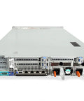 Rear view of Dual Intel Xeon E5-2640 V4 Rackserver with ports and power connectors, ideal for heavy workloads.