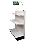 Rock Solid Curved Gondola Shelf Magnetic Sign Holder For Retail Store Aisles And Department Walkway Section Marker with single sided design and hooks.