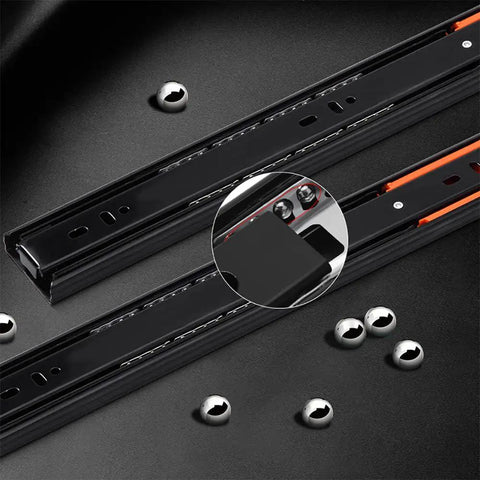 Heavy Duty Ball Bearing Drawer Slides With Soft Close Telescoping Drawer Runners Full Extension 3 Section Side Mount Rails