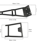 1/10 Scale RC Tow Truck Build Kit With Dual Winch Rescue Crane Arm For SCX10 TRX4 Capra LCG Chassis DIY Upgrade For RC Crawlers Heavy Duty Aluminum Tow Kit bracket dimensions shown
