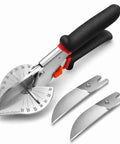 Adjustable 45 To 135 Degree Miter Shears For Wood Trim Molding, Quarter Round Cutting Tool, PVC Pipe Cutter With Spare SK5 Blades, Handy Miter Saw Alternative For Softwood And PVC Trunking, with spare blades