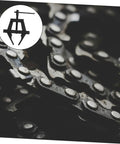Heavy Duty Motorcycle Chain Adjuster Tool For Bike Gear Tensioning Solid Steel Build close-up of chain and tool details.