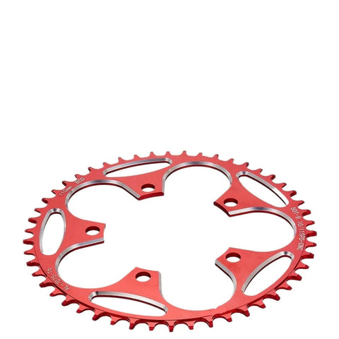 Red 54T ring from 110BCD Mountain Bike Chainring Set With Narrow Wide Teeth To Stop Chain Drops Fits 36 To 58T Sprockets Durable Crank Set Parts