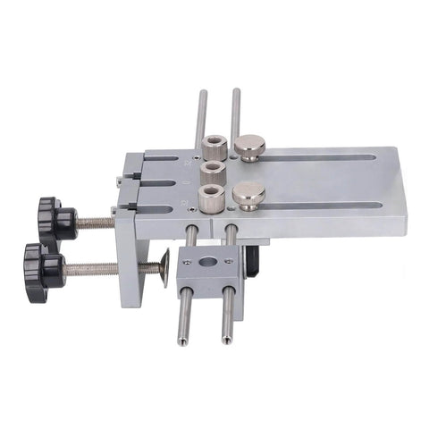 Self Centering Dowel Jig Kit with Quick Release Clamp and Aluminum Drill Guide, 600mm, for woodworking and furniture assembly.
