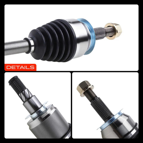 Close-up CV Axle Shaft Assembly Beefed-Up For Nissan Frontier Xterra Pathfinder 2005-2019 And Suzuki Equator 4WD V6 models