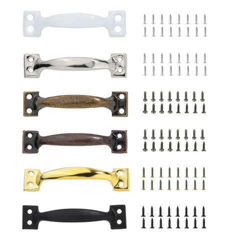 Heavy Duty Barn Door Pulls 4 Pack Metal Handles For Cabinets Drawers And Wood Gates Iron Furniture Knobs Practical Rustic Home Hardware Built Tough Easy Grip Arched Design For Smooth Operation Easy Install