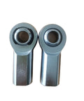 Two Piece Male Heim Rod Ends M12x1.75 Thread Chromoly Steel Heavy Duty Bearing Set With Nuts, close-up view of ball ends.