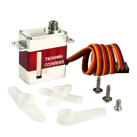 Knockout 20g Digital Servo Crafted With Solid Metal Gears And Coreless Motor Pushing Smooth 3.0kg Cm High Torque For Remote Control Crawlers And Truggies Backed By Zero Sweat 4.8 To 8.4 Volts Power Delivery with accessories.