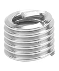 Close-up of a single 304 stainless steel coiled helical sleeve from 50Pcs Wire Thread Insert Kit 304 Stainless Steel NPT UNC Threads 1/4-20.