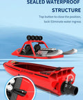 Jet Powered RC Boat With LED Lights 30 KMH Speed Remote Control Turbojet Boat showing sealed waterproof structure