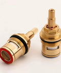Replacement Faucet Cartridge With Ceramic Disc And Brass Body, Three Quarter Inch Thread, Quarter Turn, Twenty Spline, kitchen taps