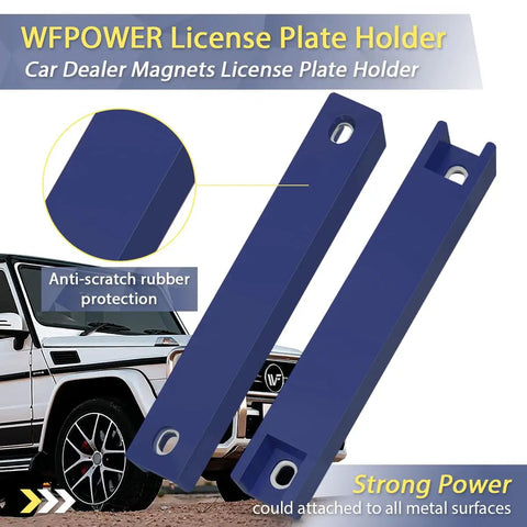Magnetic License Plate Holder 2 Pack With Rubber Coated Protection No Drill For Cars Strong Magnetic Demo Tag Mount