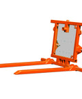 Six In One Tractor Attachment With Pallet Forks, Hay Spear Sleeve, Gooseneck Trailer Hitch, 2-Inch Receiver, Recovery Hooks, And Headache Rack