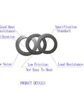 Beefed Up Thrust Needle Roller Bearing With Two Washers for industrial equipment ID 80mm OD 105mm low friction, quiet operation