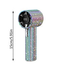 Diamond Studded Portable Handheld Turbo Fan With Glitter Rhinestones, Ultra Quiet USB Desk Fan, High Speed Cooling, Boss Babe Bling