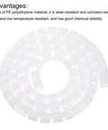 Spiral Tube Wrap Cable Kit For Wire Management 1.5M 22mm PE Flexible White Cable Sleeves Set For Home Auto And Office Wiring Projects Great