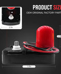 High Flow 1 Inch Water Softener Motor And Cam Gears Kit dimensions with red cap and wires, replacing multiple OEM parts