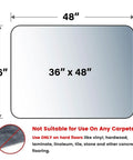 Transparent Hard Floor Chair Mat PVC Office Desk Protector for Wood Tile and Vinyl Floors Scratch Resistant Rolling Chair Mat 36x48 inches