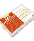 24 Value Safety Capacitor Kit For DIY Nerds With 164 Pieces MKP Film Capacitors For 275VAC in plastic case with labels
