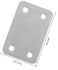 Flat Plate Straight Brackets Set 12pcs Stainless Steel Silver Mending Plates With 5mm Hole Spacing For Quick Easy Fix Wood