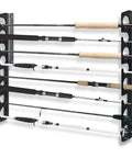 Heavy Duty Fishing Rod Ceiling And Wall Rack Hangs In Your Garage Cabin Or Basement And Holds Up To 8 Rods And Reel Combos With Anti Corrosion Steel Construction