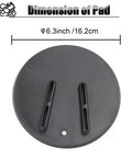 Rugged Kickstand Plate Pad For Heavy Cruiser Motorcycles, with 6.3 inch diameter, shown with non-slip base feature