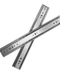 Pair of full extension drawer slides three-section 25 to 50 cm silent rebound stainless steel heavy duty for kitchen cabinets