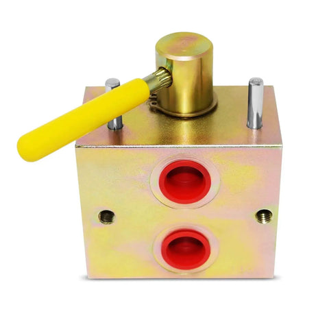 Manual Hydraulic Multiplier With SCV Splitter Diverter Valve, Couplers And AG Fittings For Farm Hydraulics, front view