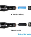 670nm Red Light Flashlight One Mode Long Range Zoomable For Hunting And Night Observation, battery options